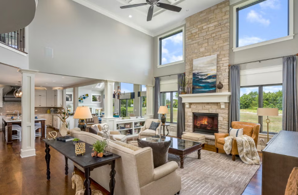 A custom home interior